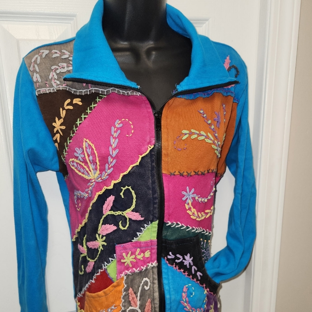 Leopards & Roses Colorful Patchwork Jacket - Picture 5 of 6